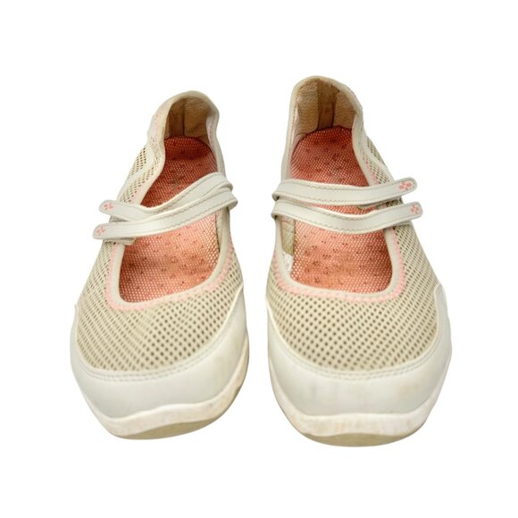 LL Bean Womens Beige Pink Mary Jane Mesh Walking Shoes Size 10 Rubber Soles - Picture 5 of 8